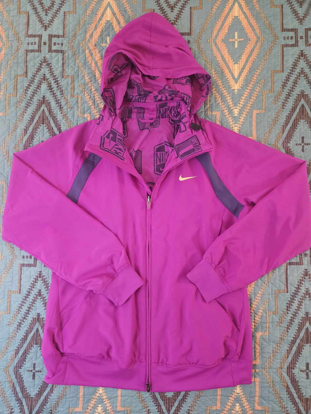 Nike Magenta Full Zip Reversible Hoodie. Women's XL
